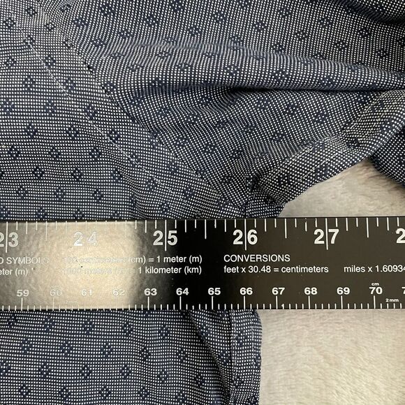 Fairlane Shirt Men XXL Navy Blue Geometric Print Supima Cotton Stitch Fix Career - Picture 10 of 11